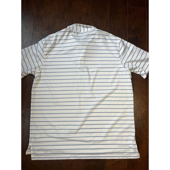 Peter Millar Mens Summer comfort blue Striped Short Sleeve Shirt Size XXL - Picture 5 of 5